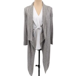STUDIO BY BARBARA WELLS Size M Gray Waterfall Cardigan Sweater‎ Long Sleeve